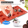 Miniatyrbillede 6 af 8: Halvkugleformet silikoneform, silikone chokoladeforme, 3 pakker bageforme KLB