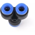 Miniatyrbillede 3 af 5: Way Tee Air Pneumatisk 10stk Y-formet Reducering Tee Plast Pneumatiske Tee Samlinger til Have Vandrør Højtryks Hurtige Samlinger (Størrelse: PY-10) KLB