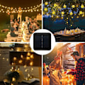 Miniatyrbillede 6 af 6: LED-fe-lys udendørs solcelle-fe-lys med 50 LED-krystalkugler 9,5 KLB