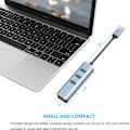 Miniatyrbillede 5 af 7: USB 3.0 til Ethernet-adapter, 3-port USB 3.0-hub med RJ45