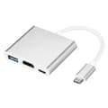 Miniatyrbilde 1 av 3: 1 i 1 Type C til 4K HDMI USB 3.0 USB-C-adapter sølv