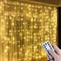 Miniatyrbild 1 av 6: 3X2M LED-ljusgardin USB-ljusslinga med 8 ljuslägen inomhus utomhusfest KLB
