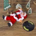 Miniatyrbillede 6 af 7: Julepynt Street Dance Julemand Elektrisk Musik Legetøj til Julepynt Træer Udendørs AA Batteri