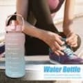 Miniatyrbild 4 av 6: 2000ml Rosa Vattenflaska Läckagesäker med Sugrör Fitness Drickflaska