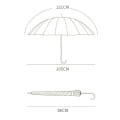 Miniatyrbillede 2 af 5: Langsigtet paraply, parasol, strike pack stof, hvid KLB