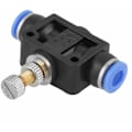Miniatyrbillede 1 af 5: 4 stk. Butterfly Slange Push-in Hastighedsregulator Pneumatisk Luftstrømsreguleringsventil Ventilforbindelse Hurtigkobling 8mm KLB