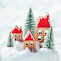 Miniatyrbillede 7 af 8: Mini kunstig juletræ, 9 stykker mini kunstig juletræ med KLB
