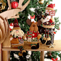 Miniatyrbillede 6 af 7: Siddende julemand, snemand, rensdyr, juledekoration KLB
