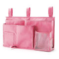Miniatyrbillede 1 af 6: Etageseng Organizer Sengegavl Hængende Sengearrangør Opbevaringspose Pink