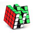 Pikkukuva 3 / 4: Nopeus Musta Pohja Rubikin Kuutio 6 Väriä Puzzle Erikoinen Opettavainen Leikki, 4x4 ilman Tarroja