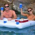 Miniatyrbillede 8 af 8: Beer Pong Luftmadras, Pool Pong Luftmadrasser Oppustelig Beer Pong Pool med KLB