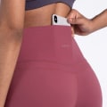 Miniatyrbillede 4 af 5: Dame vinter leggings med fleece foring bønnepasta rød KLB