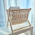 Miniatyrbild 7 av 8: Bohemisk tidningsställ Makramé tidningsställ Boho tidningshållare KLB