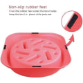Miniatyrbillede 4 af 4: Langsomt foderskål til hunde Langsomt foderskål Anti-slip design Sjovt interaktivt foderskål til hunde (Pink)
