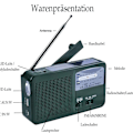 Miniatyrbilde 3 av 8: Bærbar nødradio Solradio Sveiv AM FM Radio med LED-lommelykt USB-port