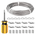 Miniatyrbillede 1 af 5: Stålwire 3mm rustfrit stålwire kabel 3mm belagt, rustfrit stålwire KLB