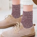 Pikkukuva 4 / 5: Naisten villaiset sukat paksut neulotut vintage talvi lämpimät mukavat Crew Style 3 KLB