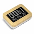 Miniatyrbilde 3 av 5: Kjøkkenur, digital LCD-skjerm, med sterk magnetisk stativ, nedtelling, alarmklokke og timerfunksjon for treningsstudio