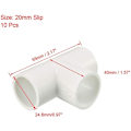 Miniatyrbild 4 av 4: 20mm T-koppling PVC-rör Koppling T-koppling 20mm, 10-pack KLB