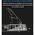 Miniatyrbillede 5 af 5: Ultra-tynd LED-lys til lille akvarium, mini akvarium klemmelampe med 24 LED'er hvidt og blåt lys til 30-40 cm akvarium, 10 W (sort) KLB