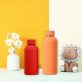 Miniatyrbillede 5 af 5: 2 stk. rustfrit stål vandflaske termokande rød + orange 350ml + 750ml KLB
