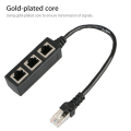 Pikkukuva 3 / 7: RJ45 LAN Ethernet 1-3-porttinen jakokaapeli Verkkokortti Cat5 Cat6 -sovitinliitäntä