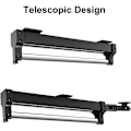 Miniatyrbillede 3 af 5: Udtrækkelig tøjstang til fjernelse af bøjler - Justerbar teleskopstang (292 mm, sort) KLB