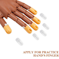 Miniatyrbild 4 av 8: Paket med 200 handövningar med falska nagelspetsar, träningstransparent KLB