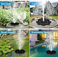 Miniatyrbilde 5 av 5: Ny solfontene, 1,5w fuglebadfontene hagedekorasjon, hagedekorasjon solfontene, for utendørs minidam KLB