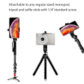 Miniatyrbillede 7 af 7: Universal mobiltelefon stativadapter smartphoneholder kompatibel med stativ