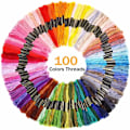 Miniatyrbillede 4 af 8: 154-delt broderikit med instruktioner, 100 farvede tråde, 5 stykker