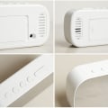 Miniatyrbillede 5 af 7: LED digitalt display, temperatur, elektronisk ur, bord spejl, vækkeur (sort stor