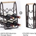 Miniatyrbilde 3 av 5: Flaskeholder for seks flasker, sammenleggbar for oppbevaring, oppbevaring