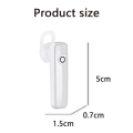 Miniatyrbilde 3 av 8: Bluetooth-headset, trådløst headset for håndfri mobiltelefonsamtaler i hvitt