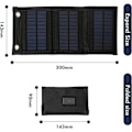 Miniatyrbild 5 av 5: 8W hopfällbar solcellsladdare utomhus vattentät solpanel polykristallin solpanel med 5V USB-portar för iPhone iPad Samsung Galaxy etc KLB