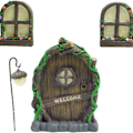 Miniatyrbillede 1 af 8: Elver Dør Kit Have Feer og Elver Døre Miniature Fe Træ Dekorationer KLB