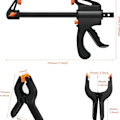 Miniatyrbillede 7 af 8: 8 stk. F-klemme clips sæt, enhånds klemme, hurtigudløser klemme, klemme