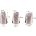 Miniatyrbilde 2 av 5: 3 stk Austin Rose Pastry-tull, Blomsterblad-tull i rustfritt stål for kakedekorering -