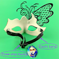 Miniatyrbilde 5 av 5: Venetiansk kvinners sommerfugl Rhinestone metallmaske for maskeradekarneval KLB