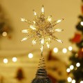 Miniatyrbilde 3 av 7: Poinsettia juletrepynt 3D geometrisk stjerne dekorativ LED KLB