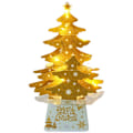 Miniatyrbillede 1 af 5: Julepynt, mini skrivebords julekort ornament, gyldent varmt lys KLB