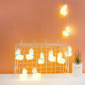 Miniatyrbillede 7 af 8: 1,5 m lang 10 LED silikone natlys kæde i en sød alpaka form KLB