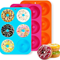 Miniatyrbillede 3 af 7: 3-pak silikone donutform donut bageform plade beholder laver perfekte