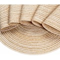 Pikkukuva 4 / 4: Paikka-alustat, 6 kpl PP-punottu pestävä lämmönkestävä liukumaton, pyöreä 35x35cm (pyöreä, norsunluu) KLB