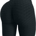 Miniatyrbilde 1 av 3: Berømte leggings, kvinners rumpe løftende yogabukser høye 08 svart KLB