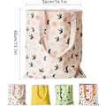 Miniatyrbillede 3 af 4: Lærred Tote Taske, 40cm x 36cm (Citrongul), Tote Taske Shopping Taske Tote Taske, Dobbeltsidet, Stærkt Lærred, Holdbar, Vaskbar-