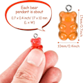 Pikkukuva 3 / 7: 36 kpl värikkäitä Gummy Bear -riipuksia hartsista