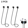 Miniatyrbilde 1 av 8: 2 par med Airpods-stropper kompatible med AirPods, svart stropp