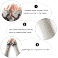 Miniatyrbillede 3 af 5: Dame Vinter Fingerless Handsker Strik Arm Varmer Tommelfinger Hul Miter med Ka Lysegrå KLB