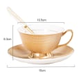 Miniatyrbillede 2 af 5: Kaffesættet er lavet af højkvalitets benporcelæn, 3 dele,